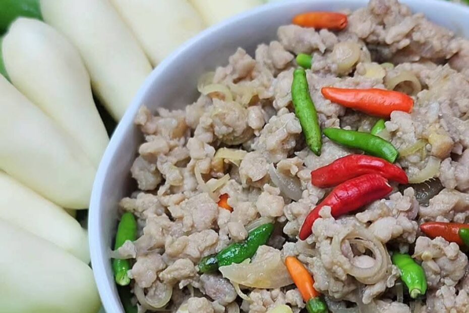 คั่วปลาร้าหมูสับ