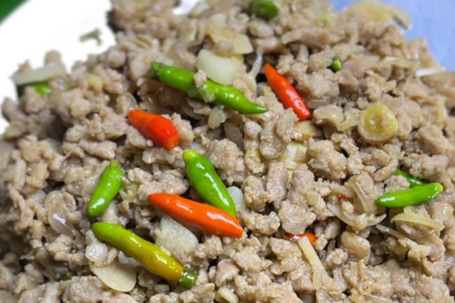 คั่วปลาร้าหมูสับ
